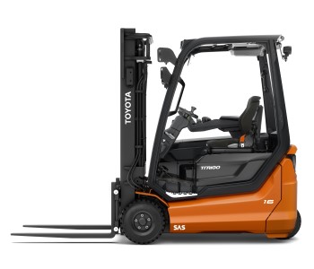 Toyota Traigo48 3-hjulet elektrisk gaffeltruck fra siden